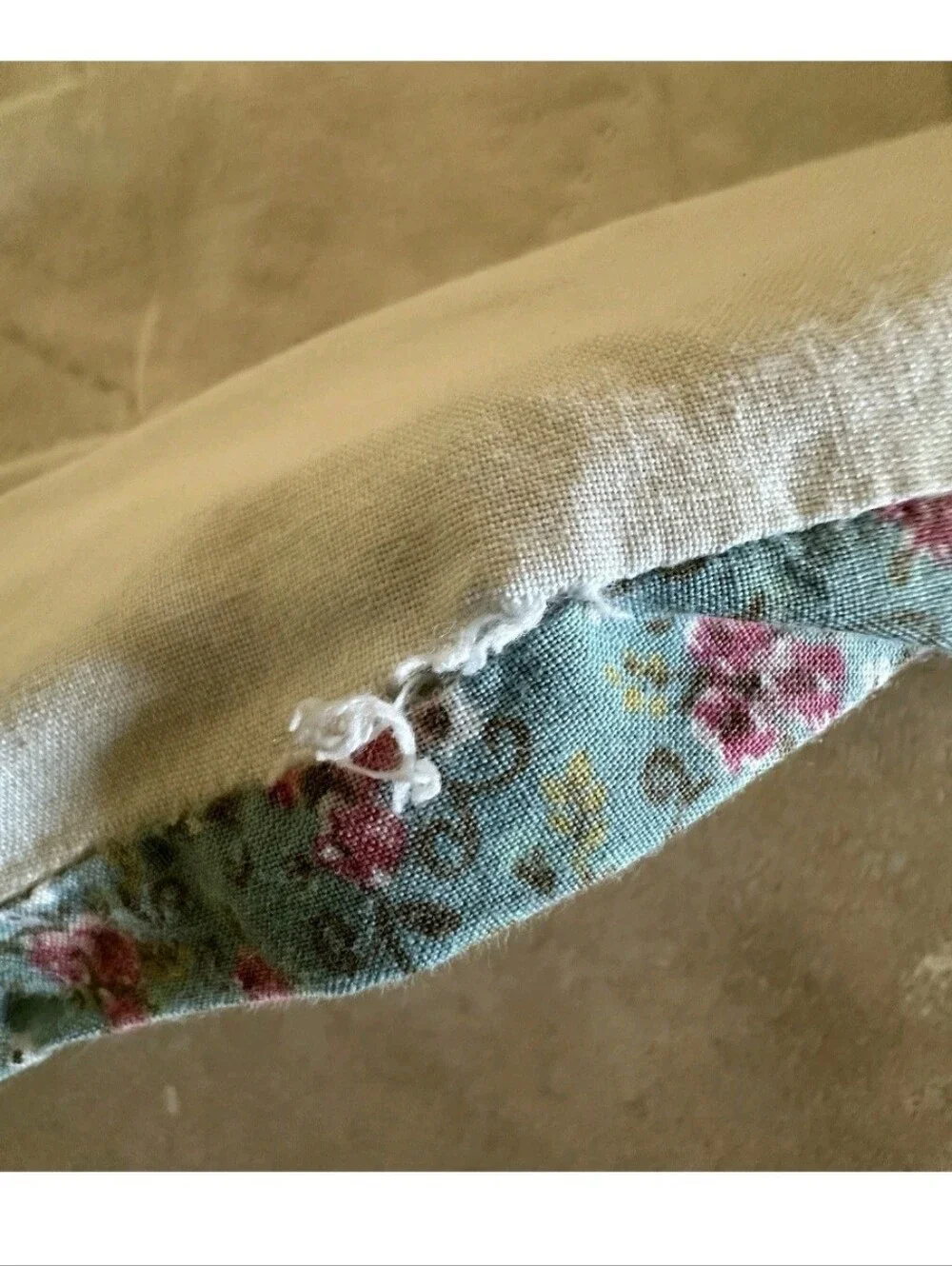 Vintage handmade flying geese quilt